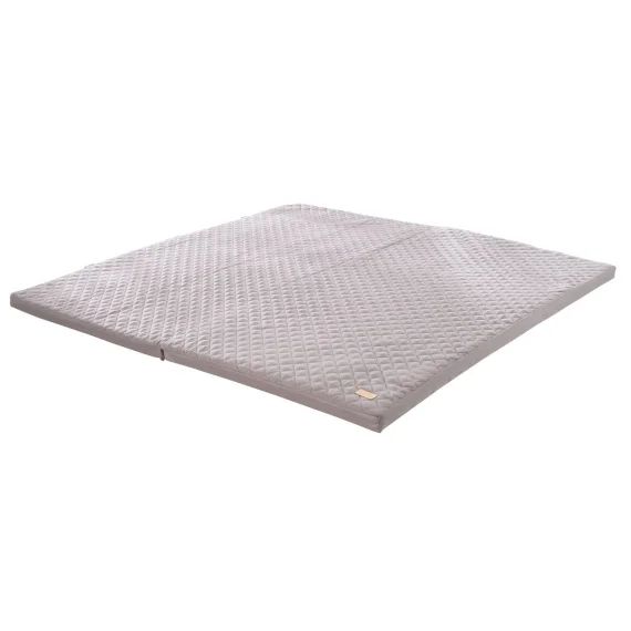 Tapis D&rsquo;éveil Pliant Transformable En Matelas Pour Lit Bébé Gris Anthracite
