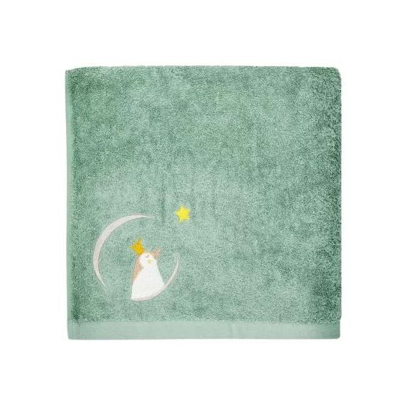 Serviette de bain vert d&rsquo;eau pingouin (50 x 100 cm)