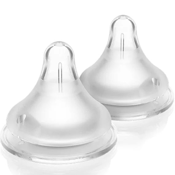 Lot de 2 tétines Natural Wave® spécial allaitement débit lent