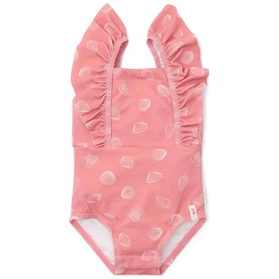 Maillot De Bain 1 Pièce À Volants Rose