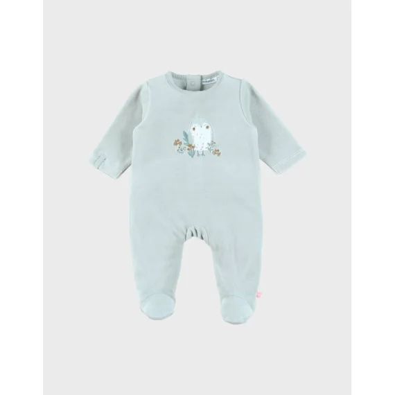 Pyjama Bébé Velours Bleu