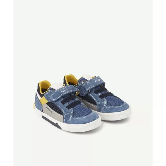 Les baskets bleus avec détails ocre –  – Soldes