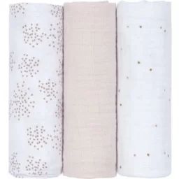 Lot de 3 langes About Friends chinchilla (85 x 85 cm)