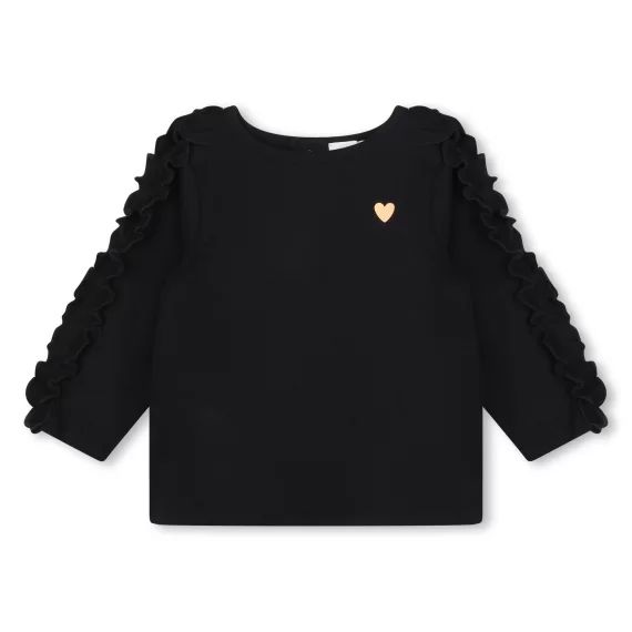 T-shirt avec manches à volants Fille Violet