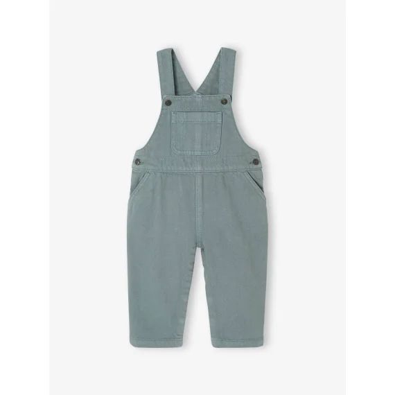 Salopette bébé en sergé pigment dye vert