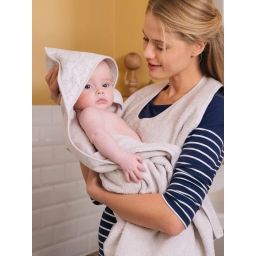 Cape de bain parent/bébé gris clair