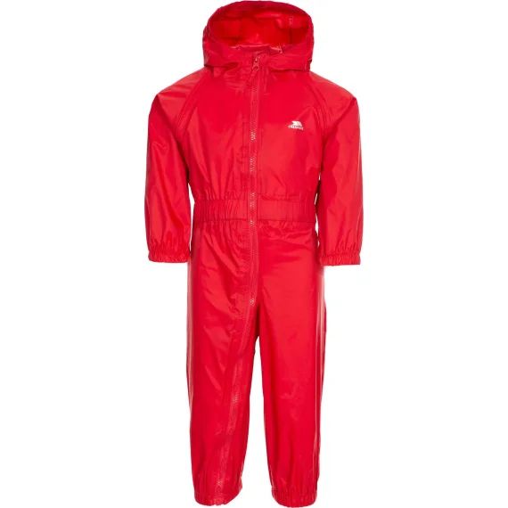 Combinaison De Pluie Bébé Polyamide Button Rouge