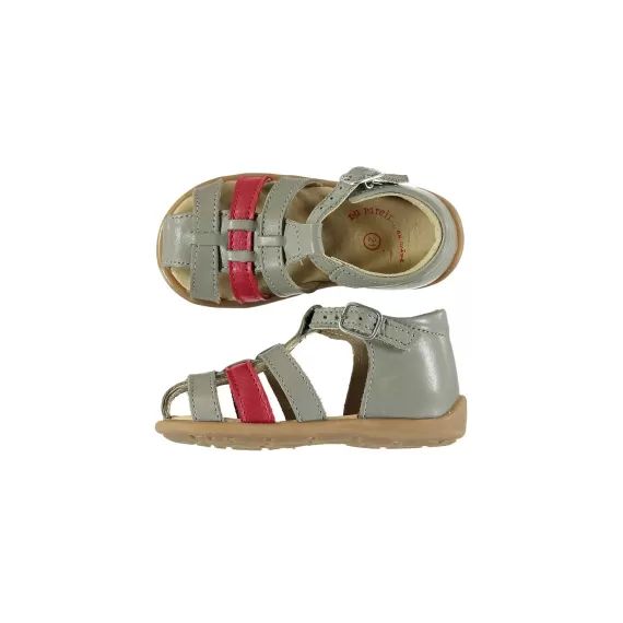 Sandale Ville Cuir Bébé Garçon – Gris