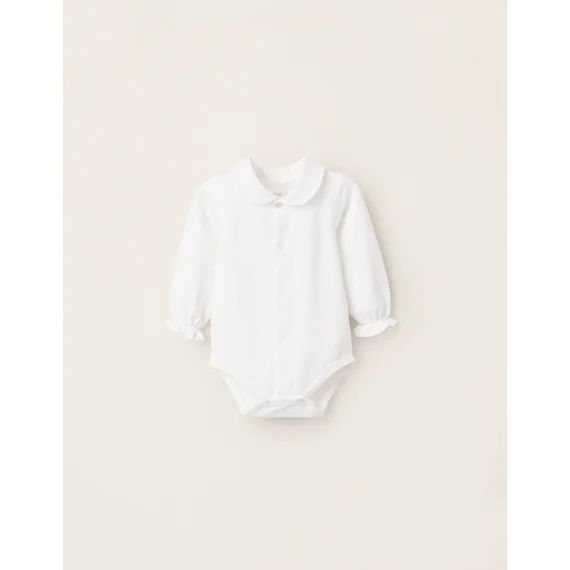 Body-chemise En Jersey Avec Volants Blanc