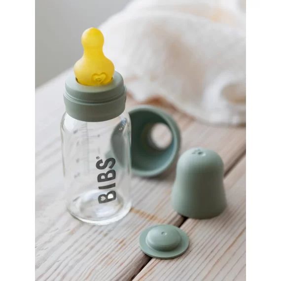Biberon en verre 110 ml BIBS vert