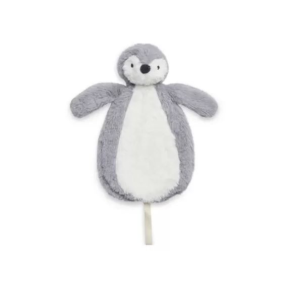Doudou attache sucette Pingouin storm grey gris