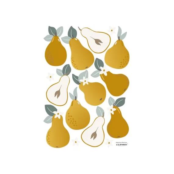 Planche de stickers A3 poires Pears