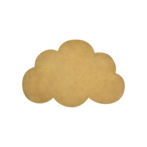 Tapis nuage en coton jaune moutarde (67 x 100 cm)