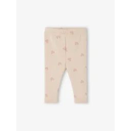 Legging bébé doublé en maille polaire rose poudré