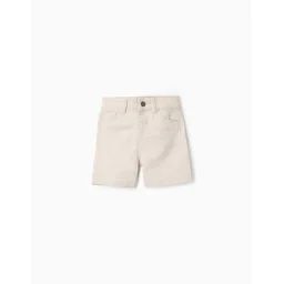 Short En Sergé En Coton Gris Clair