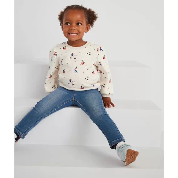 Sweat bébé fille en fibres recyclées thème football –  – Soldes