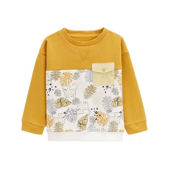 Sweat-shirt En Molleton Bébé Garçon Aslan Orange