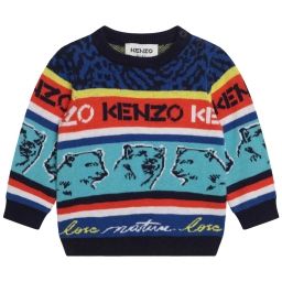 Pull en tricot jacquard Garçon Bleu