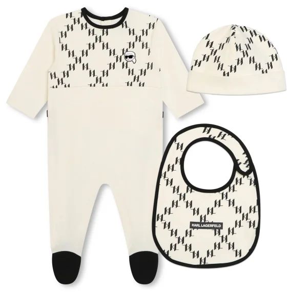 ENS.PYJAMA+BAVOIR+BONNET Garçon Noir