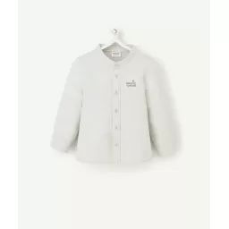 Chemise col mao bébé garçon grise avec message –  – Soldes