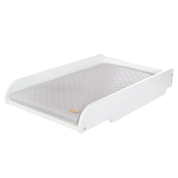 Plan À Langer Pour Lit Bébé + Matelas À Langer Déperlant Roba Style Blanc / Gris Argenté