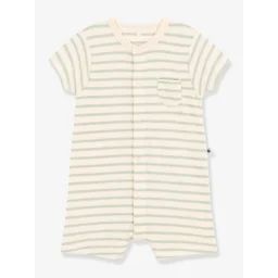 Combinaison bébé PETIT BATEAU rayé vert