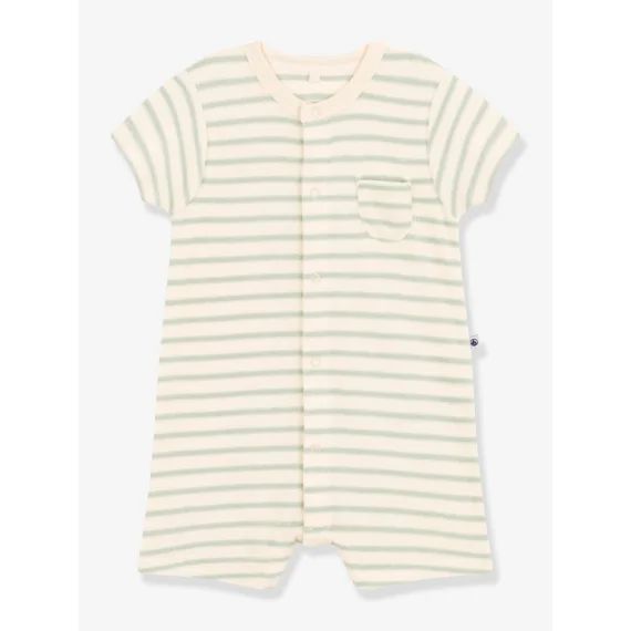 Combinaison bébé PETIT BATEAU rayé vert