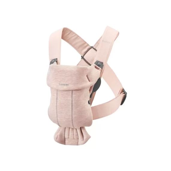 Porte-bébé Mini en jersey 3D rose poudré