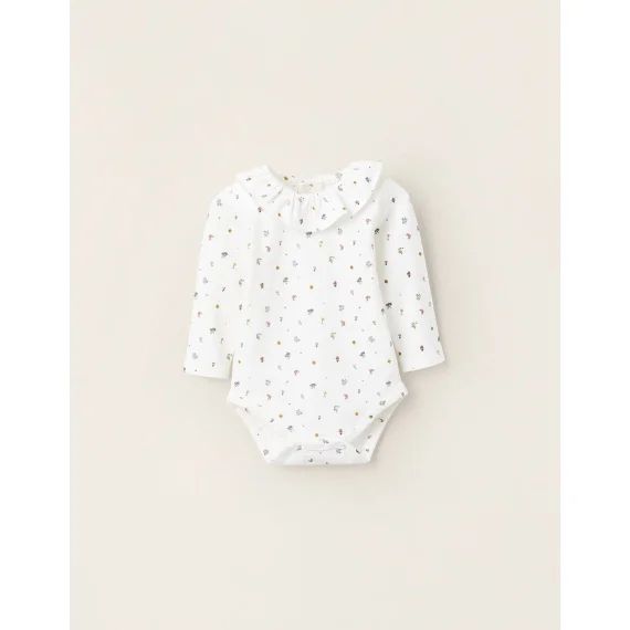 Body Avec Motif Floral Et Volants Blanc