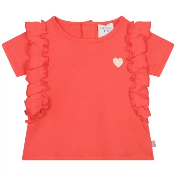 T-shirt avec volants Fille Orange