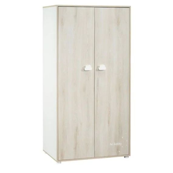 Armoire 2 portes 168x85x57cm en bois beige