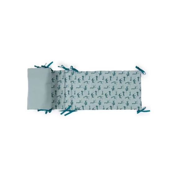 Tour de lit bleu Sous mon baobab (pour lits 60 x 120 cm ou 70 x 140 cm)