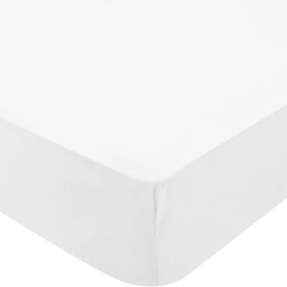 Drap housse de berceau en coton bio blanc (40 x 80 cm)