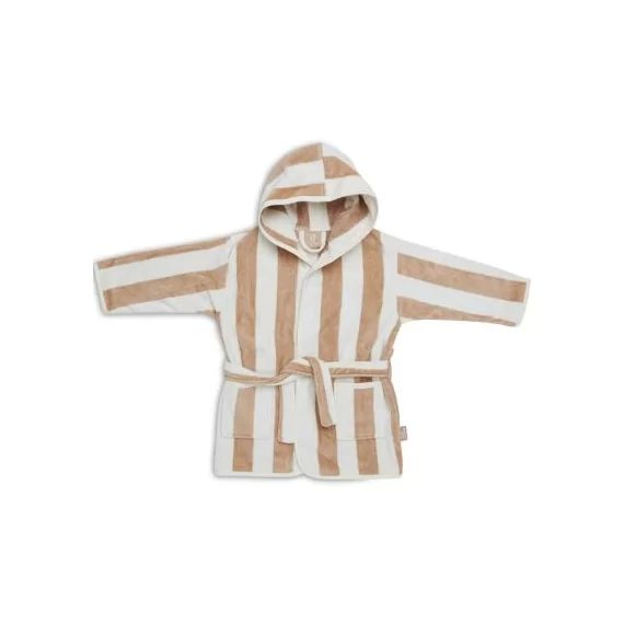 Peignoir rayé Biscuit (1-2 ans)