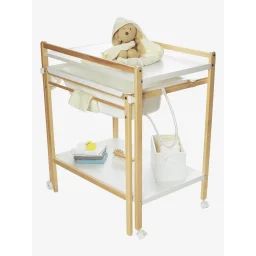 Table à langer avec baignoire intégrée VERTBAUDET MagicTub naturel/blanc