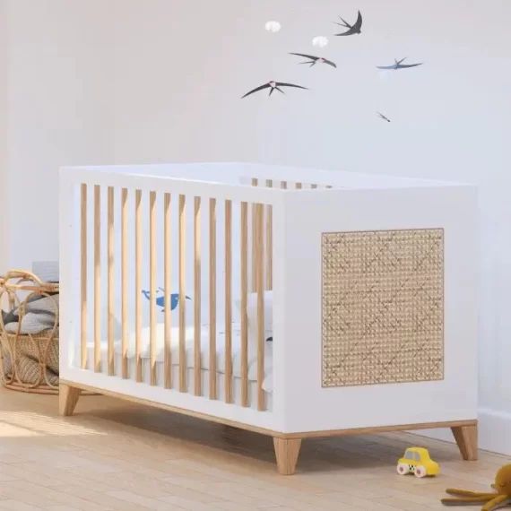 Lit bébé évolutif Nami 60×120 Neige