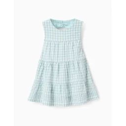 Robe Vichy Avec Texture Brothers & Sisters Bleu Clair