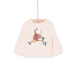 T-shirt À Animation Hibou – Rose