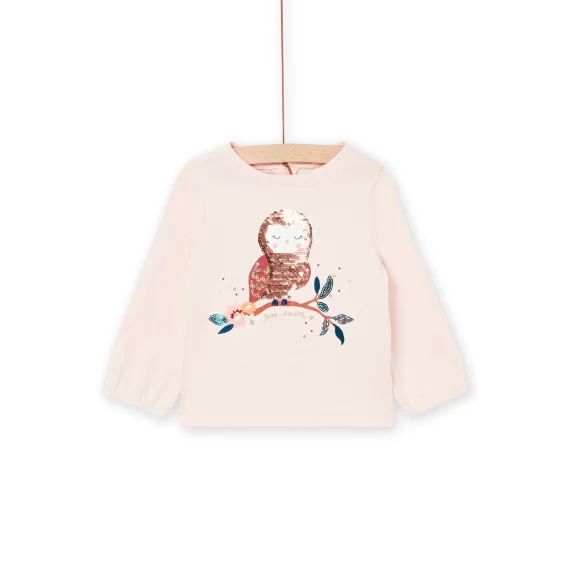 T-shirt À Animation Hibou – Rose