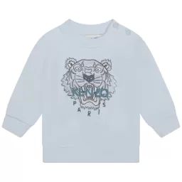 Sweat-shirt en coton Garçon Bleu