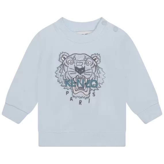 Sweat-shirt en coton Garçon Bleu