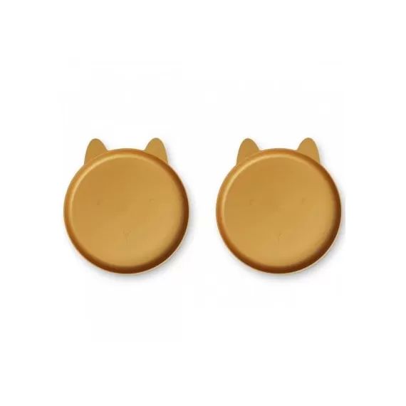 Lot de 2 assiettes Mae Rabbit golden caramel