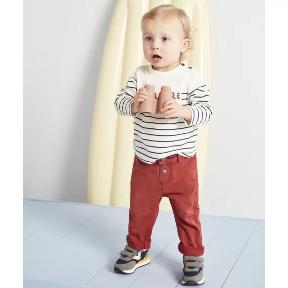 Pantalon chino rouge bébé garçon –  – Soldes