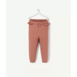 Pantalon bébé fille en maille vieux rose –  – Soldes