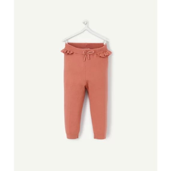 Pantalon bébé fille en maille vieux rose –  – Soldes