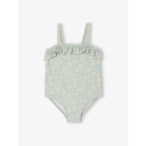 Maillot de bain 1 pièce bébé fille vert sauge