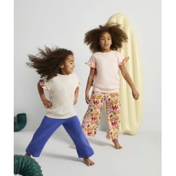Pantalon fluide évolutif bleu en gaze de coton –  – Soldes