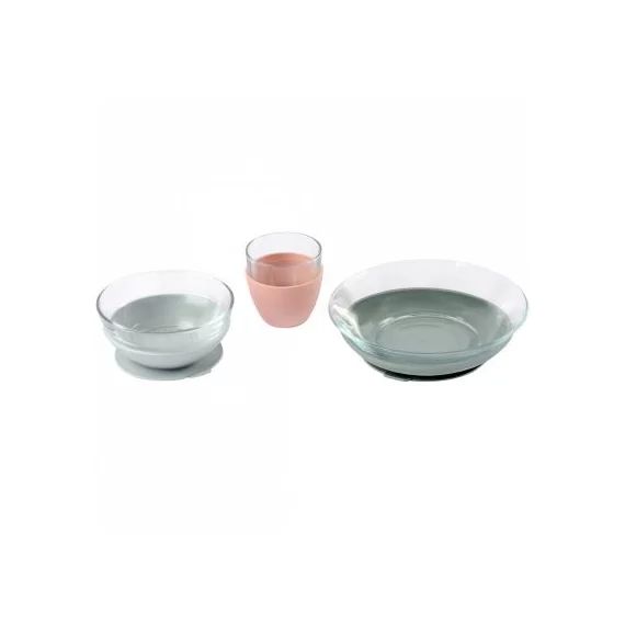 Coffret repas en verre Duralex Eucalyptus (3 pièces)