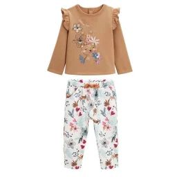 Ensemble En Molleton Sweat Et Pantalon Bébé Fille Love Nature Orange