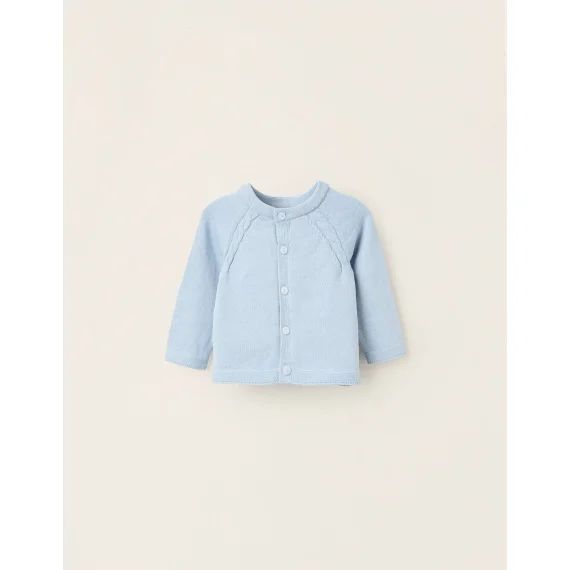 Gilet En Maille En Coton Bleu Clair